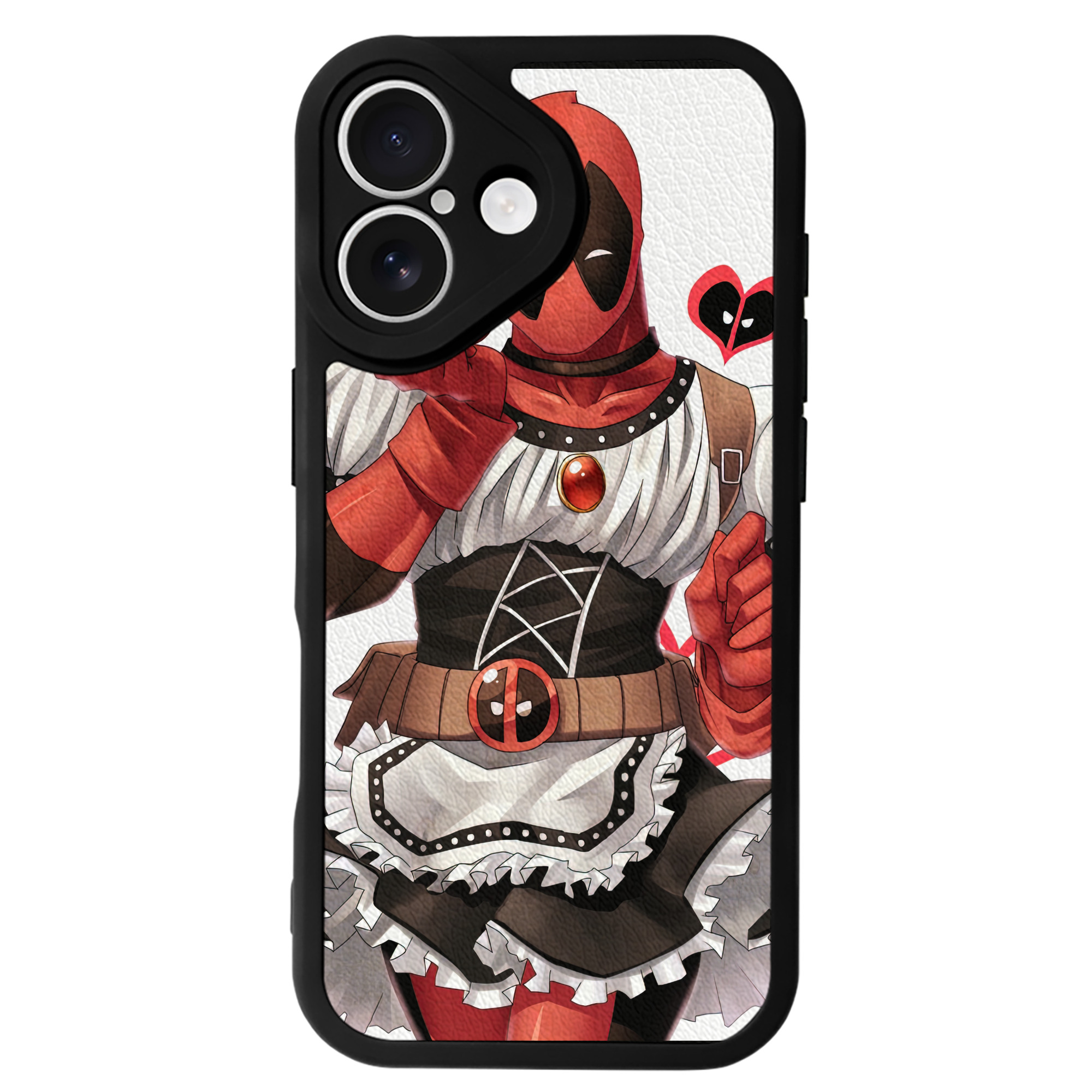 （画像用） Deadpool デッドプール 【iPhone 16シリーズ対応】シリコンスマホケース（レザー調） 材質：シリコン